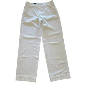 Giorgio Armani 6 US 42 White Dress Pants Wide Leg Trousers With Cuff Vintage